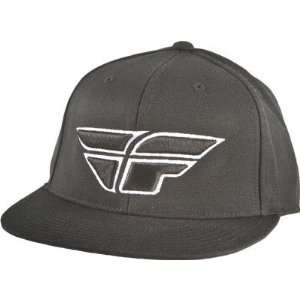  Fly Racing F Wing Hat   Small/Medium/Black: Automotive