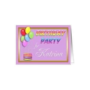  Katrina Birthday Party Invitation Card: Toys & Games