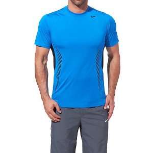 NIKE Hyperspeed Short Sleeve Mens Training Tee Shirt, Photo Blue 