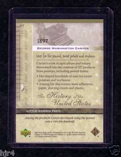 George Washington Carver 1897 US History Upper Deck USA Trading Card 