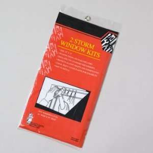  2 Pack 36x72in Clear Plastic Storm Window Kit: Home 