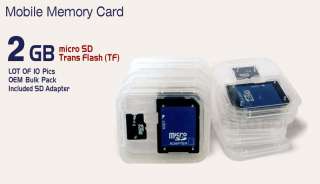 Lot of 10 pcs MICRO SD 2GB MicroSD Card TransFlash Ajs  