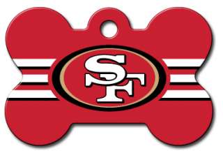 Engraved NFL San Francisco 49ers Pet ID Tags Football  