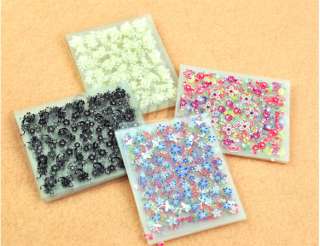 0x 3D Design Tip Nail Art Sticker Decal Manicure Mix Color Flower