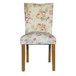  Cottage Style Tea Rose Fabric Hampton Parson Dining Chair 