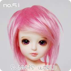 Sunnys World] 1/6 AI BISOU Fur Wig (#51 dark pink)  