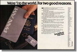 1981 #1 to the world   Clipper Club   Pan Am Airline Ad  
