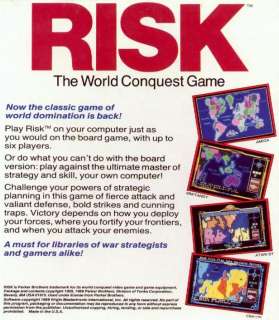 Risk: The World Conquest Game PC computer game BOX 1991  