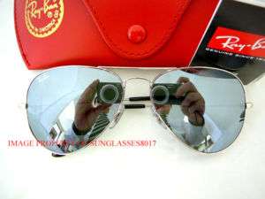 New Ray Ban Sunglasses RB 3025 W3277 Silver Mirror Aviator SZ 58 