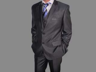   Custom Made To Measure Silver Gray Mens Suit (3PCS) CMS003 3080  
