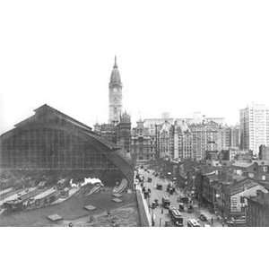 Market Street and the PA Railroad, Philadelphia, PA   16x24 Giclee 