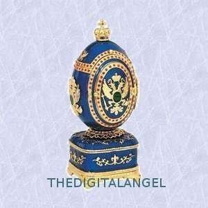   Digital Angels Eagle royal crown Faberge Egg Enameled 