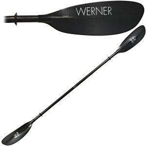 Werner Athena 2 Piece Paddle   Carbon Fiber Blades/ Straight Carbon 