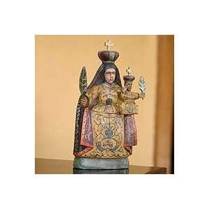    NOVICA Wood sculpture, Our Lady of Candelaria