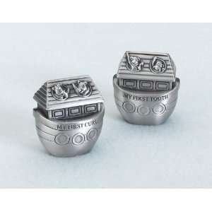  Noah Ark Pewter Tooth & Curl Box Baby