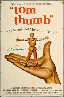 tom thumb 1958 Original U.S. One Sheet Movie Poster  