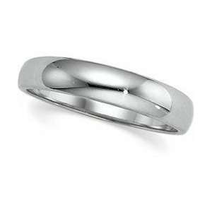    14K White Gold Half Round Tapered Band   2.5mm: Everything Else