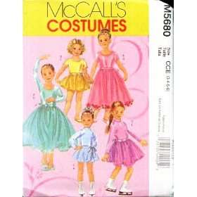  McCalls 5680 Costume Pattern Ballet Tutu, Skating Outfit 