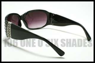RHINESTONE Classic Womens Fashion Sunglasses Oversized BLACK Thick 