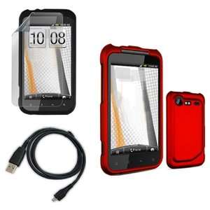   Data Charge Sync Cable + LCD Screen Protector for HTC Incredible2 6350