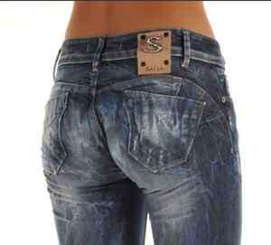 NEW SALSA Womens Jeans Push Up Wonder Slim (607) Retail:$129 26 27 29 