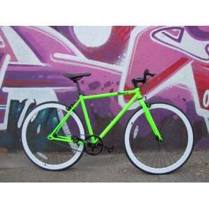   SHADOW NEON GREEN 54 FIXED SINGLE TRACK BICYCLE