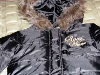 ROCAWEAR Girls Size 12/14 Winter Coat/Jacket Black NEW  