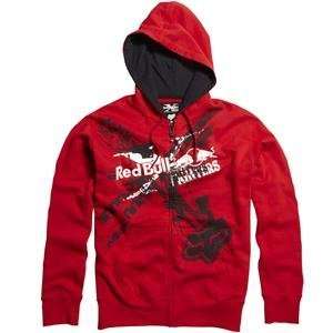  Fox Racing Red Bull X Fighters Exposed Zip Up Hoodie   X Large/Red 
