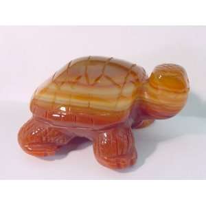  Carnelian Agate Turtle Tortoise Lapidary Carving Statue 