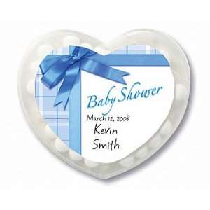 Wedding Favors Blue Gift Wrap Baby Shower Design Personalized Heart 