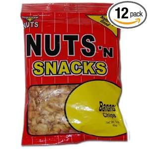 Trophy Nut Banana Chips, 3 Ounce Bags (Pack of 12):  