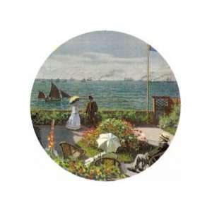    Claude Monet Terrase a Sainte Adresse Keychain 