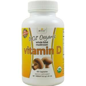   Whole Food Mushroom Vitamin D 60 Capsules