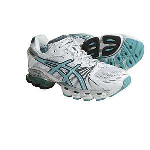 New Asics Womens GEL Kinsei 3 Running Shoes White/Capri Blue/Lightning 