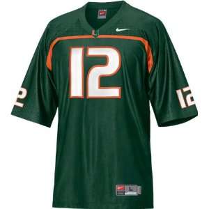   #12 Green Nike Tackle Twill Football Jersey