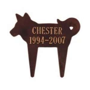 Whitehall Products 2172 Silhouette Dog Marker Finish: Bronze and Gold