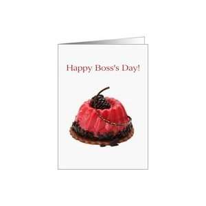  Bosss Day Card   red fruit cake Card: Health & Personal 
