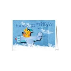   Birthday   Seagull Flying Aeroplane   Birthday Card Card Toys & Games