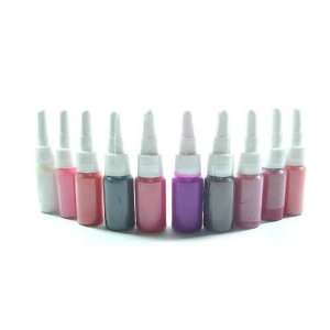   : Permanent Makeup Inks 10 Colors Cosmetic Tattoo 5ml/bottle: Beauty