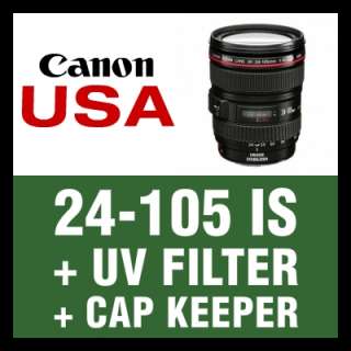 USA Warranty Canon EF 24 105mm f/4L IS USM Autofocus Lens + UV Filter 