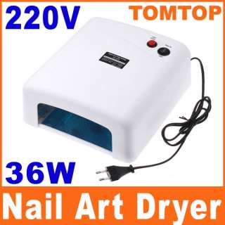 36W Nail Art UV Lamp Gel Curing Tube Light Dryer H4279  