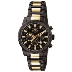  Collection Black Ion Plated and Gold Tone Chronograph Watch Watches