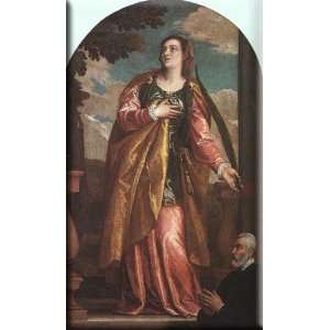  St. Lucy and a Donor 18x30 Streched Canvas Art by Veronese 