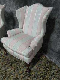 PAIR DESIGNER CLUB WING CHAIRS PA HOUSE BEAUTIFUL  