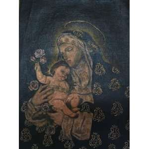  Madonna & Child Oil Painting Peru Cuzco 12x16 Icon Art 