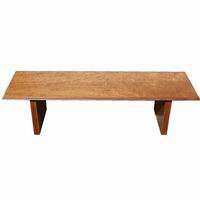 4ft Vintage Exotic Wood Coffee Table Bench  