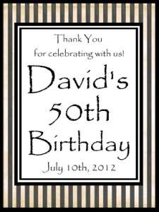 15 Personalized His 50th Birthday Wine Bottle Labels  