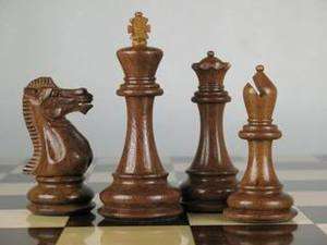 Staunton Chess Men Chessmen Set Rose Wood w/o Board 4Q  