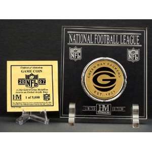   Highland Mint Green Bay Packers 24kt Gold Game Coin: Sports & Outdoors