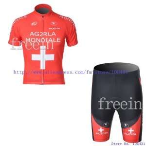  2011 red ag2r short sleeve cycling jerseys and shorts set 